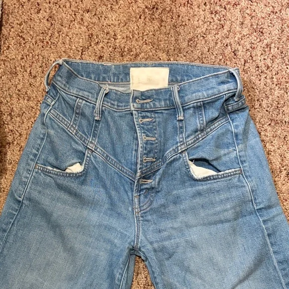 MOTHER Light Blue Denim Jeans - Picture 1 of 4